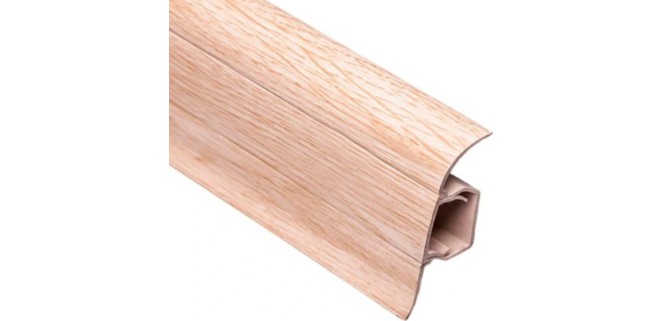 Плінтус ТІС 56 мм з резинкою ясень 15, 2,5 м