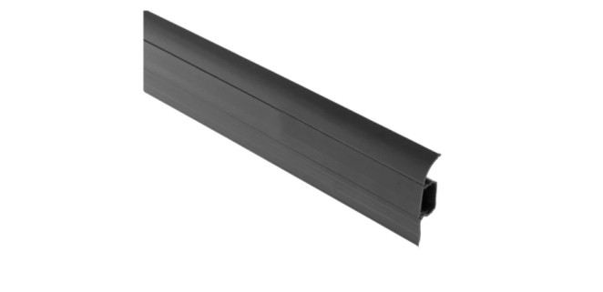 Плінтус ТІС  56 мм з резинкою чорний 62, 2,5 м