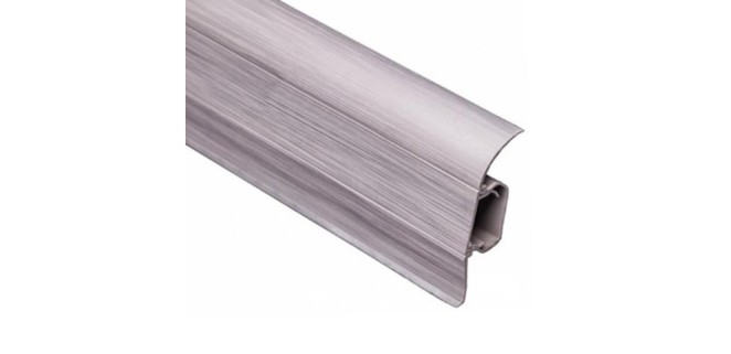 Плінтус ТІС 56 мм з резинкою срібло 70, 2,5 м Плінтус ТІС 56 мм з резинкою срібло 70, 2,5 м