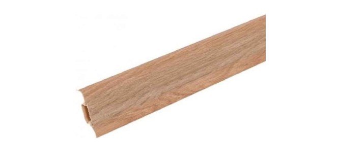 Плінтус ТІС  56 мм з резинкою дуб равена 84, 2,5 м