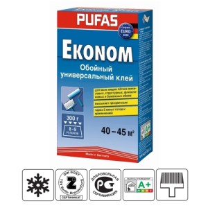 Універсальний клей для всіх видів шпалер Pufas Ekonom 300 г
