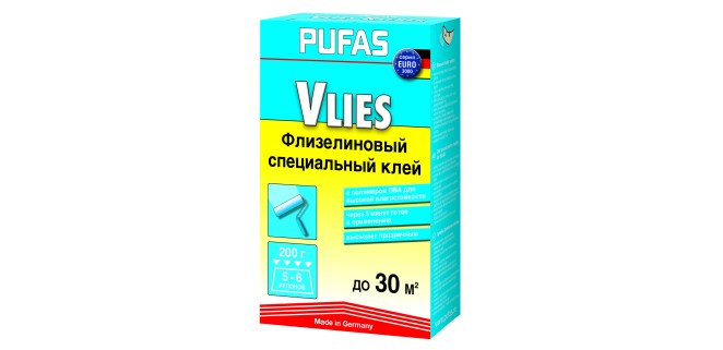 Клей Pufas Vlies для флізелінових шпалер 200 г