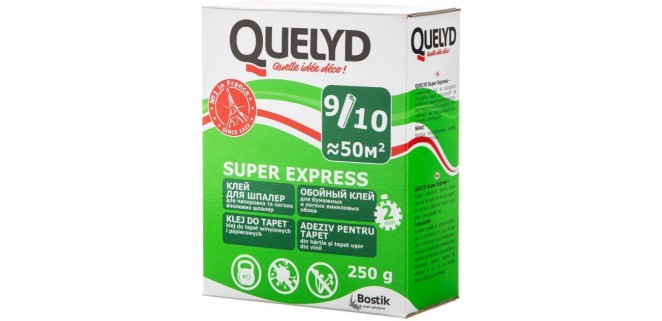Клей Quelyd Super Express для паперових і легких вінілових шпалер 250 г