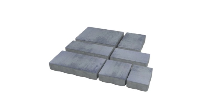 Тротуарна плитка Баварія h 60 мм, сіра