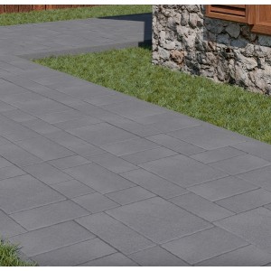 Тротуарна плитка Баварія h 60 мм, сіра