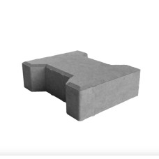 Тротуарна плитка Подвійне Т h 100 мм, сірий