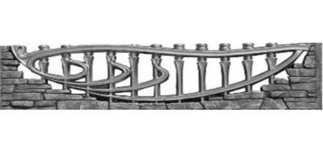 Європаркан односторонній  карпатський ажур середина 2000х500 мм