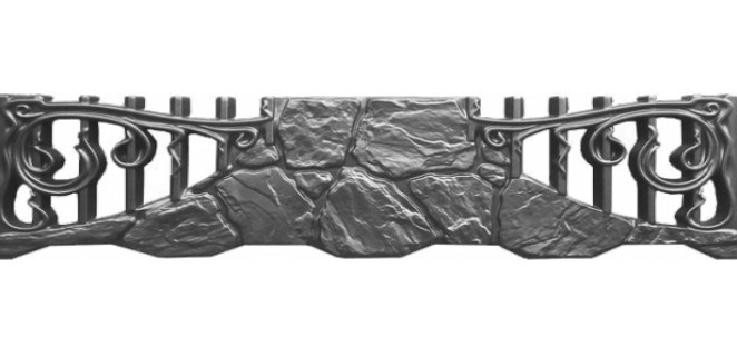 Європаркан односторонній  пазл ажур середина 2000х500 мм