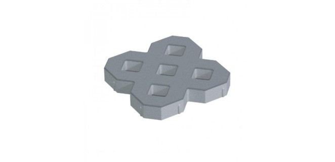 Тротуарна плитка Решітка h 80 мм, сіра