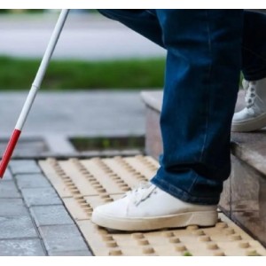 Тротуарна плитка Тактильна Пряма лінія 30х30 см, жовта