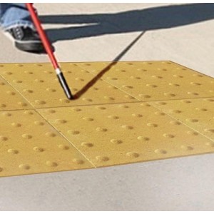 Тротуарна плитка Тактильна Пряма лінія 30х30 см, жовта