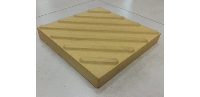 Тротуарна плитка Тактильна Діагональна лінія 30х30 см, сіра