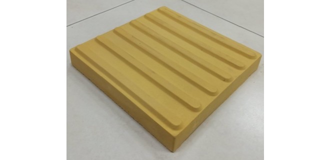 Тротуарна плитка Тактильна Пряма лінія 30х30 см, жовта