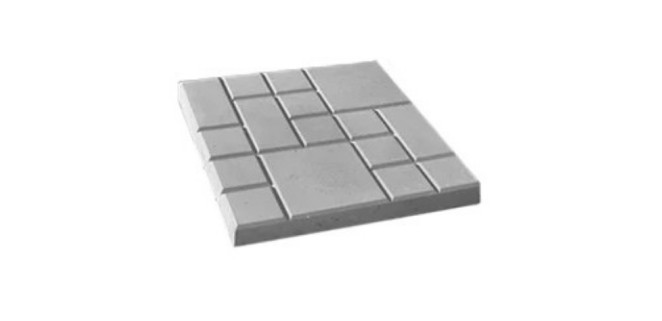 Тротуарна плитка Квадрат 25х25 см, сіра Тротуарна плитка Квадрат 25х25 см, сіра