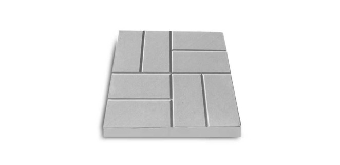 Тротуарна плитка Квадрат Паркет 40х40 см, сіра