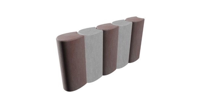 Стовп садовий фігурний 115х265х80 мм (коричневий)