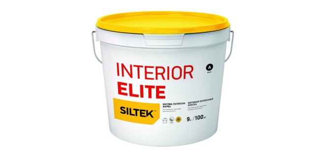 Siltek Interior Elite Фарба латексна стійка до миття база A (біла) 9 л