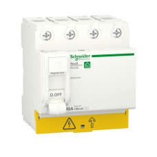 Диференційний вимикач навантаження Resi9 Schneider Electric 40 A, 100 мA, 4P, тип АС