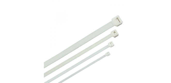 Стяжка кабельна нейлонова біла 2,7х250 мм, 100 шт