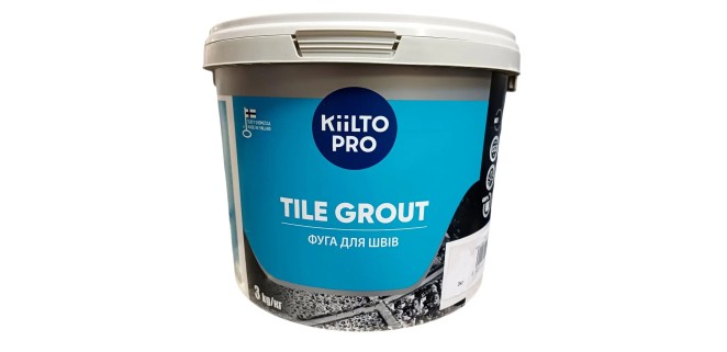 Фуга Kiilto Pro Tile grout 50 чорний Замазка для швів 1–6 мм, 3 кг