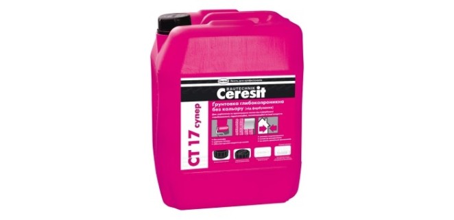 Ceresit CT 17/СУПЕР Грунтовка глубокого проникновения бесцветная 5 л