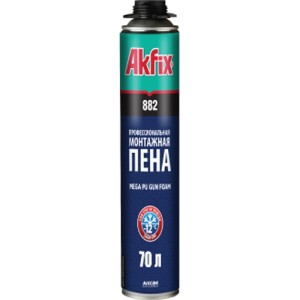 Пена Akfix SUPER MEGA 872 мл (70 л) (профессиональная)