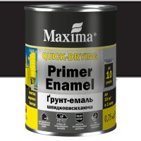 Грунт-эмаль быстросохнущая Maxima 0,75 кг черная