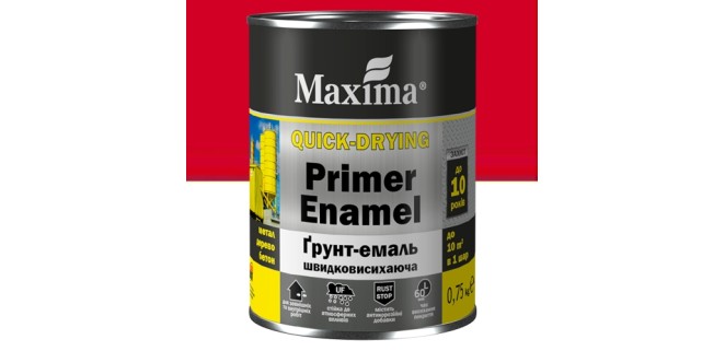 Грунт-эмаль быстросохнущая Maxima 2.5 кг красная