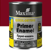 Грунт-эмаль быстросохнущая Maxima 0,75 кг вишневая