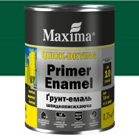 Грунт-эмаль быстросохнущая Maxima 0,75 кг зеленая
