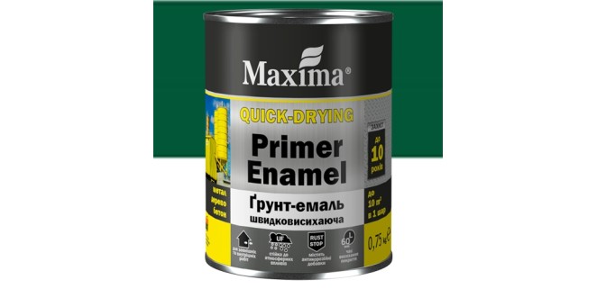 Грунт-эмаль быстросохнущая Maxima 2,5 кг зеленая
