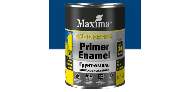 Грунт-эмаль быстросохнущая Maxima 0,75 кг синяя