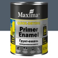 Грунт-эмаль быстросохнущая Maxima 0,75 кг серая