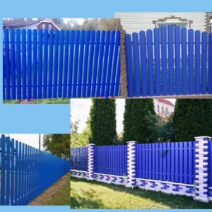 Металевий штахетник напівкруглий двосторонній з глянцевим покриттям Ral 5005 (синій насичений), 0,45 мм Металевий штахетник напівкруглий двосторонній з глянцевим покриттям Ral 5005 (синій насичений), 0,45 мм