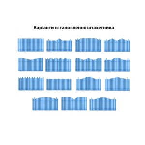 Металевий штахетник напівкруглий двосторонній з глянцевим покриттям Ral 9006 (срібло), 0,45 мм Металевий штахетник напівкруглий двосторонній з глянцевим покриттям Ral 9006 (срібло), 0,45 мм