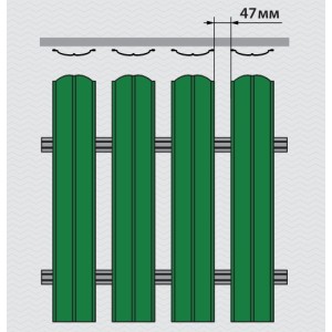 Металевий штахетник напівкруглий двосторонній з глянцевим покриттям Ral 9006 (срібло), 0,45 мм Металевий штахетник напівкруглий двосторонній з глянцевим покриттям Ral 9006 (срібло), 0,45 мм