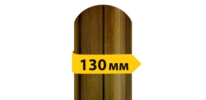 Євроштахетник металевий двусторонній printech Золотий  дуб, 0,43 мм