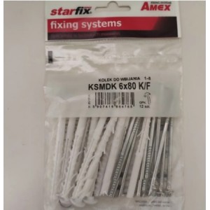Дюбель швидкого монтажу, посилений (ударний), потай AMEX 10х100 KSMDK
